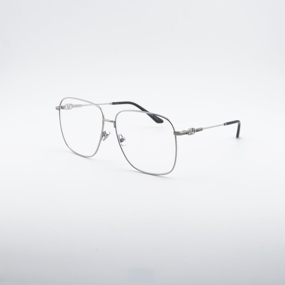 Valentino VLX-171C Eyeglasses Silver/Black 61mm Aviator Frame